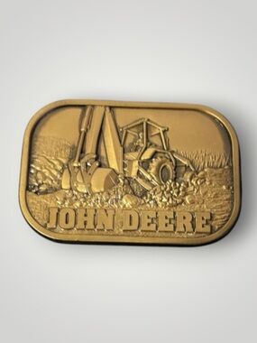 John Deere Gold Tractor & Shovel Belt Buckle